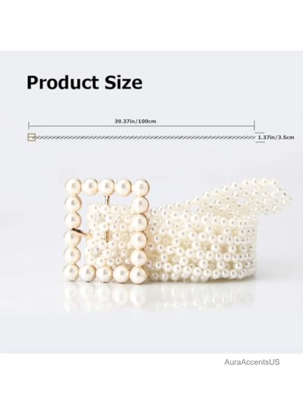 Bridal Pearl Belt with Rhinestones - Adjustable Waistband for Wedding Dresses